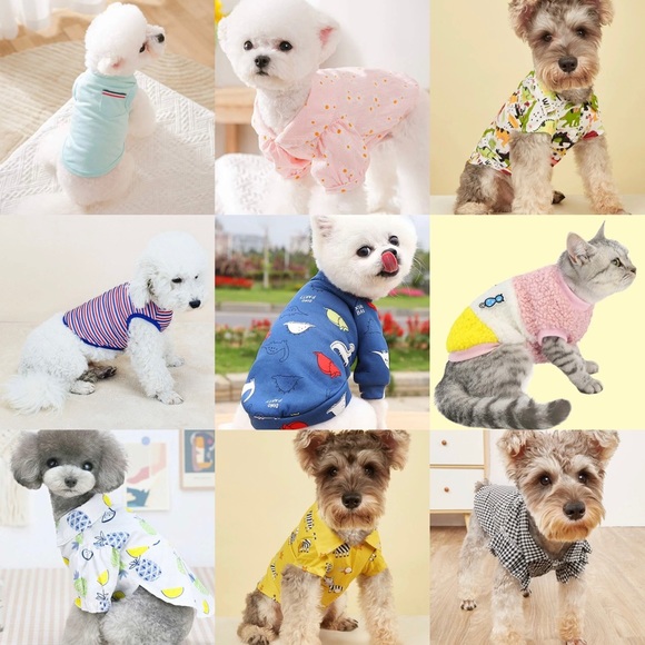 SHEIN | Dog Cat Clothes T-shirts Sweaters Shirts M - Picture 2 of 6